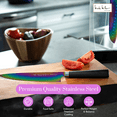 Nicole Miller Cutlery Knife Set 5Piece Rainbow Knife Set with