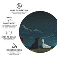 thumbnail image 3 of Honeii Farm Dog Duck Moonlight Print Leather Coaster Set of 4, Ideal for Safeguarding Your Furniture from Drinks Spills and Effortless Cleanup-Round Shape, 3 of 6