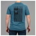 thumbnail image 3 of VORTEX Adult Male Salute Short Sleeve T-Shirt, Color: Steel Blue Heather, Size: 3XL, 3 of 5