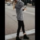 thumbnail image 5 of Sudadera con Capucha Extragrande para Mujer con Bolsillos, Sudadera de Forro Afelpado, Chaqueta A Cuadros, Abrigo. Gris Oscuro XL, 5 of 7