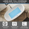 thumbnail image 2 of Bath Tub Mat Shower Mat Bathtub Mats Non-Slip 16 x 35 in Rubber Extra Long Bath Mat, Suction Cups, Drain Holes, Machine Washable Bathroom Mat,Clean Blue, 2 of 8