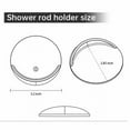 2 Pack Shower Curtain Rod Holder Wall Mount Holder For Shower Curtain