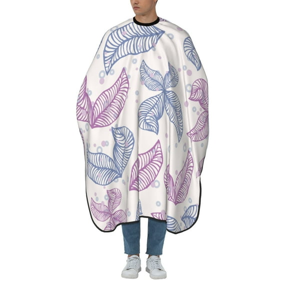 ZICANCN Hair Cutting Cape for Adults, Leaf Line Art Cape Salon Barber Cape for Hair Stylist Shampoo Capes Waterproof 55x66 IN