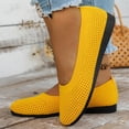 thumbnail image 2 of Mesh Flats for Women Hollow Breathable Slip On shoes casual Comfortable Round Toe Walking Shoes with Arch Support Insole for Work, 2 of 5
