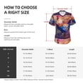 thumbnail image 4 of Yiaed Rooster Oil Painting Print Women's T Shirt V-Neck Short Sleeve Shirt Casual Breathable Tee Summer Tops-3X-Large, 4 of 5