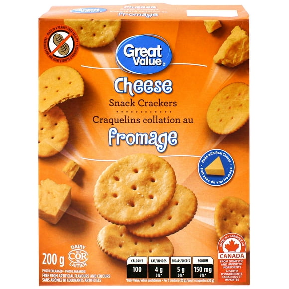 Great Value Cheese Snack Crackers, 200 g