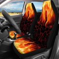 thumbnail image 3 of Pzuqiu Car Seat Covers Easy to Install Polyester, Compatible with Car Seats Automotive Seats, for Truck Sedans, Flame Pattern Cracked Lava, 3 of 10