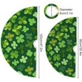 thumbnail image 3 of Coolnut St. Patrick's Day Clover Christmas Tree Skirt Tree Skirt for Holiday Party Home Christmas Day Ornaments36", 3 of 6