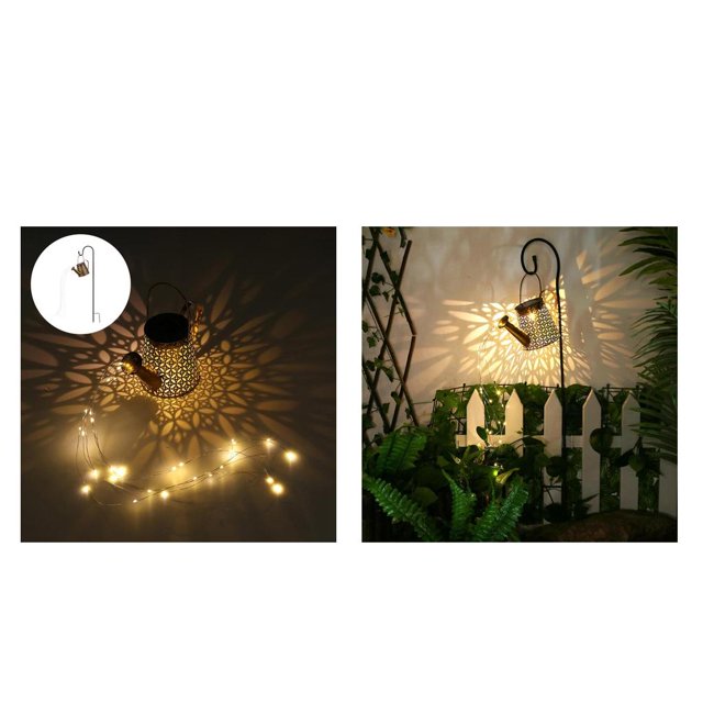 2 Uds Regadera Lámpara de Jardín Solar Decoración de Patio Lámpara de Exterior shamjiam Luz de estaca