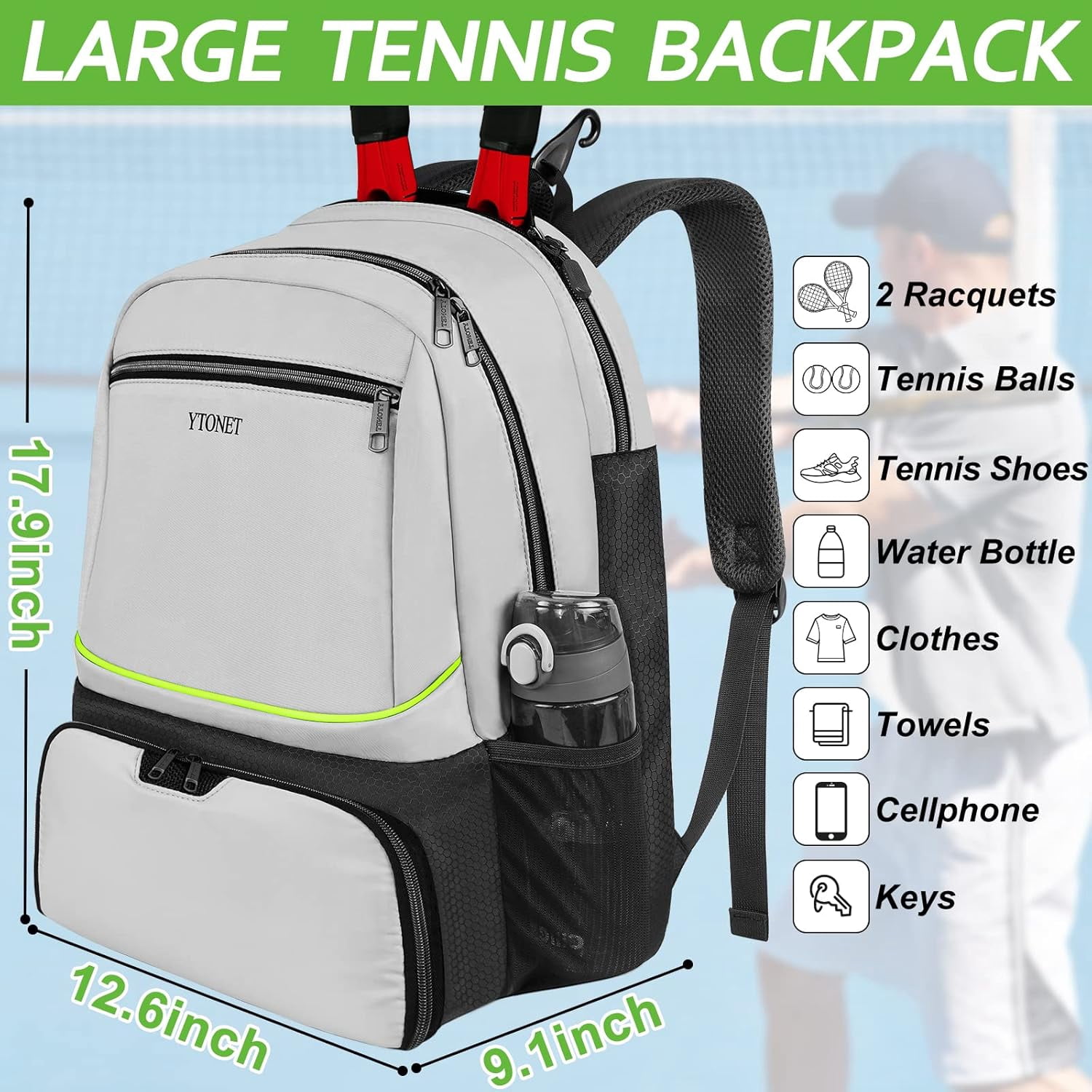 Tennis Bag for Women Men, Hard 16 inch Laptop Case Compatible for  ROG Strix G16