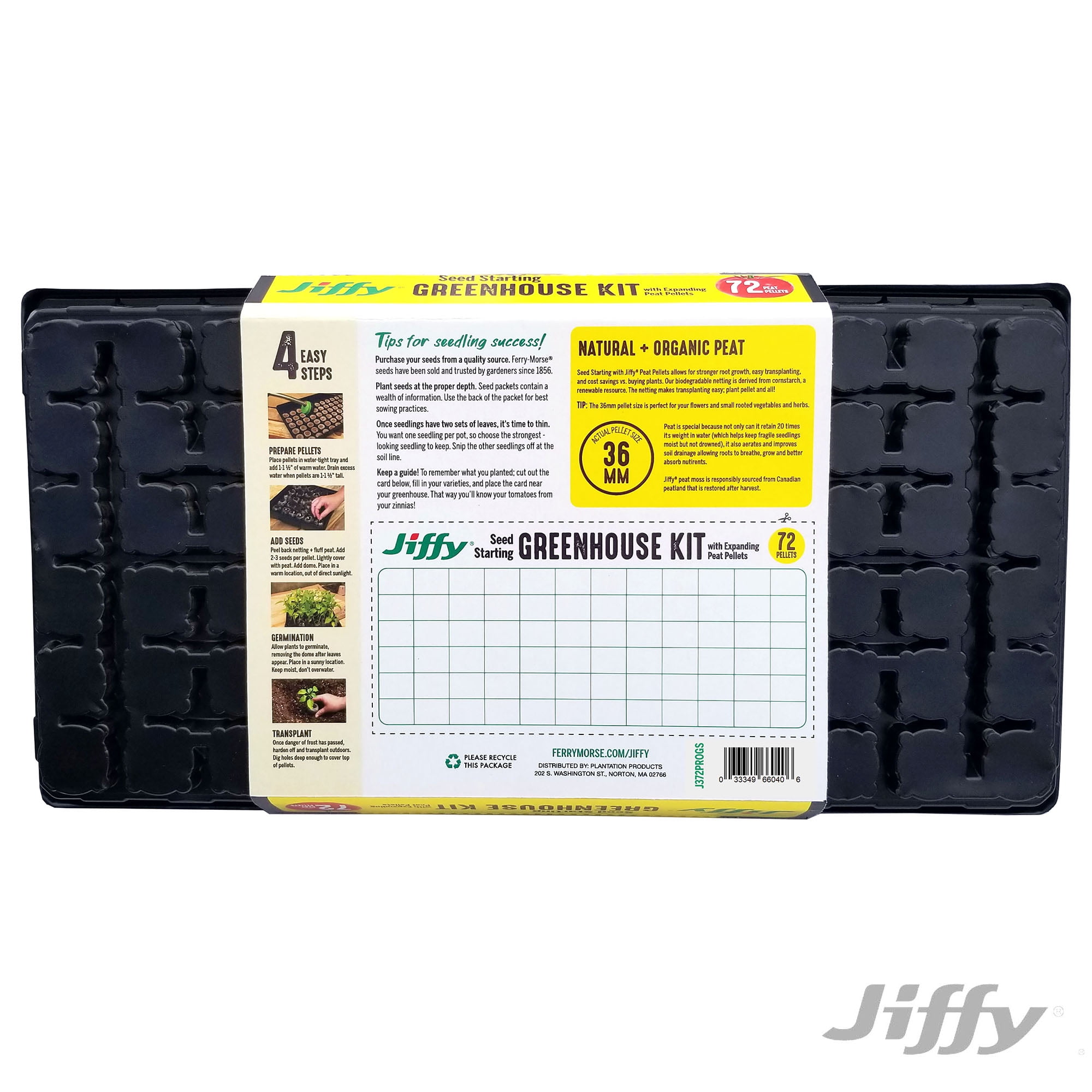 Jiffy Greenhouse Seed Starter Kit, Plant Garden Starting Supplies