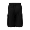 thumbnail image 3 of Vedolay Mens Shorts Men's Linen Casual Classic Fit Short Summer Beach Shorts with Elastic Waist and Pockets,Black M, 3 of 5