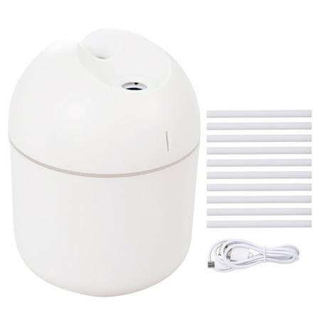 

Toma Indoor Bedroom Desk 2-in-1 Humidifier 250ml Air Diffuser Car Cool Mist Sprayer Office Dorm Personal Atomizer Household Supplies White 10 Sticks