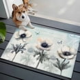 thumbnail image 5 of Teal Spring Floral Bathroom Rug Washable 2x3 Entryway Rug Non Slip Vintage Botanical Summer Flowers Front Door Mat Low Pile Indoor Doormat Throw Floor Carpet for Kitchen Bedroom Entrance, 5 of 7