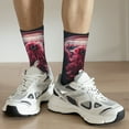 thumbnail image 6 of Vsdgher Mesmerizing Pink Jellyfish Crew Socks for Men & Women, Breathable Casual Athletic Ankle Socks, 6 of 6