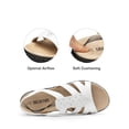 thumbnail image 4 of Sandalias Planas Elegantes con Soporte de Arco para Mujer DREAM PAIRS Blancas, 4 of 7