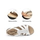 thumbnail image 4 of Sandalias Planas Elegantes para Mujer DREAM PAIRS Blancas Talla 10, 4 of 7
