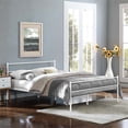 thumbnail image 2 of Modway Alina Powder Coated Sturdy Steel Queen Platform Bed Frame in White, 2 of 5