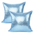 thumbnail image 1 of Fundas de almohada decorativas YOUR SMILE de 50 cm x 50 cm, color azul, paquete de 2, 1 of 7