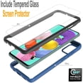thumbnail image 2 of Circlemalls Case for Motorola Moto One 5G, + Screen Protector 12 Feet Drop Test Shockproof Transparent Cover (Blue), 2 of 3