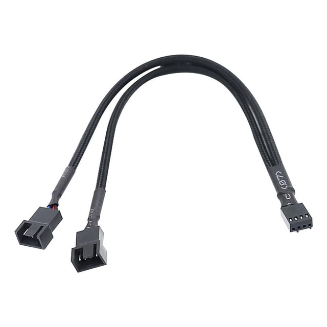Cable divisor CPU Ventilador de caja Extensión de 4 pines Y 4 pines a 3/4 pines Negro PC Hugtrwg Para estrenar