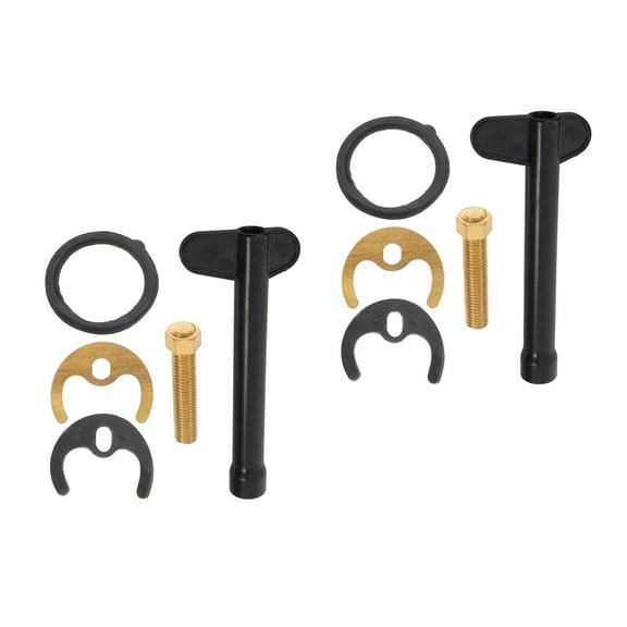 Worgeous 2 Sets  Kitchen Faucet Mounting Brackets Horseshoe Washer Set For Sink Tap Fixing And Repair Anti-Loosening Nut And Water Valve Gaskets