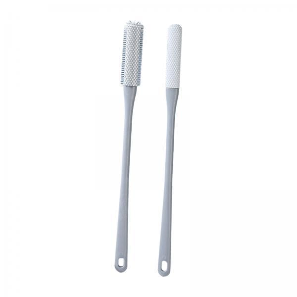 Cepillo para limpiar los dedos de los pies,Cepillo para limpiar los dedos de los pies y exfoliante para pies en ,Cepillo para pies con mango largo de silicona suave,Aplicador de loción