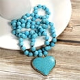thumbnail image 6 of Giaone Women's Vintage Turquoise Necklace with Heart Pendant Ethnic Style Neckchain, 6 of 15