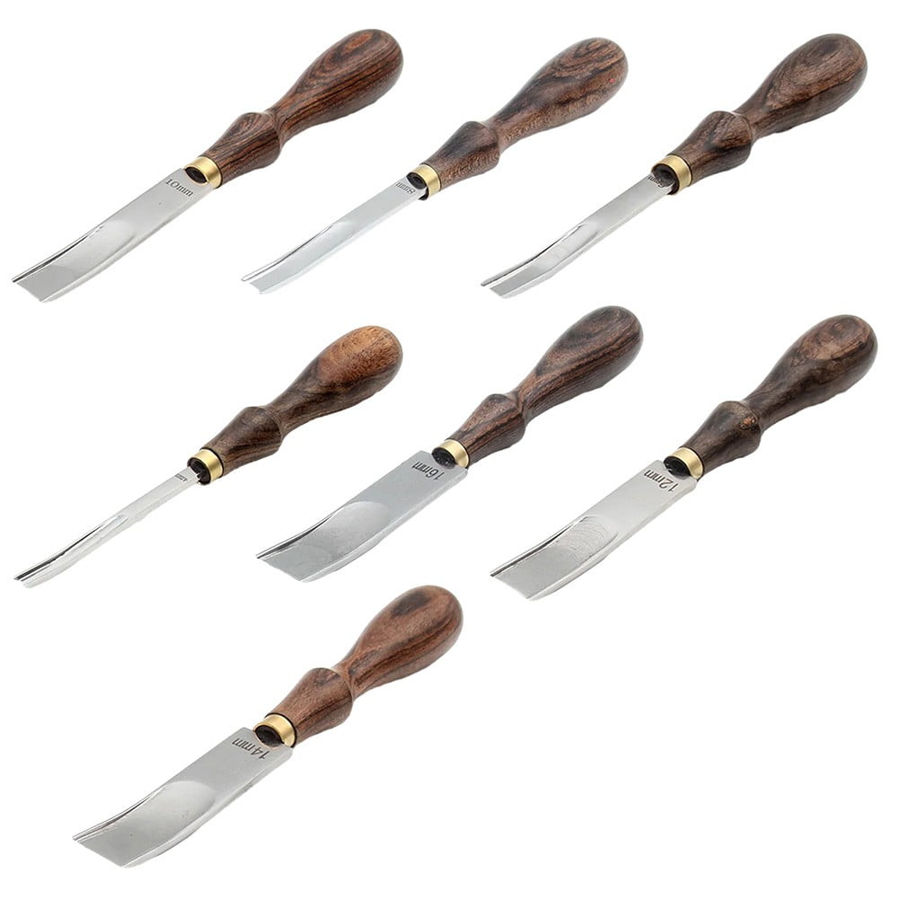1pcs 4-16mm Diy Leather Edge Bevelers Wide Mouth Skiving Tool With Wooden Handle For DIY Leather Craft Professional
