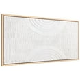 thumbnail image 3 of Symmetrical Harmony Heavily Textured Hand Painted White Framed Canvas Wall Art, 3 of 12