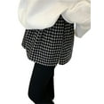 thumbnail image 3 of Honganda Women Adjustable Layering Fake Top Lower Sweep, Elastic Waist Plaid Pattern Mini Skirt Sweatshirt Extenders, 3 of 5