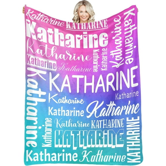 Personalized Blankets with Name Custom Blanket for Adult Kids Baby Customized Blanket Monogrammed Blankets Gifts for Women Men Girls Boys