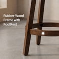 thumbnail image 2 of AFO Upholstered Swivel Bar Stool with Back - 24 Inch Counter Height Chair for Kitchen Island,Dark Brown, 2 of 10