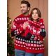 thumbnail image 1 of 2023 Winter Christmas Men Women Unisex Sweaters Casual Loose Knitwear Warm Thicken Couples Matching Outfits Pullover Top Jumpers, 1 of 4