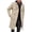 Khaki #15, variant on Men's Trench Coat Notched Lapel Belted Windbreaker Long Jacket Windproof Comfortable Durable Overcoat, M