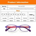 thumbnail image 2 of EnzoDate Children Glasses Frame TR90 Size 44-15 Safe Bendable with Spring Hinge Flexible Optical Boys Girls Kids Eyeglasses Clear Lenses 3-5y, 2 of 5