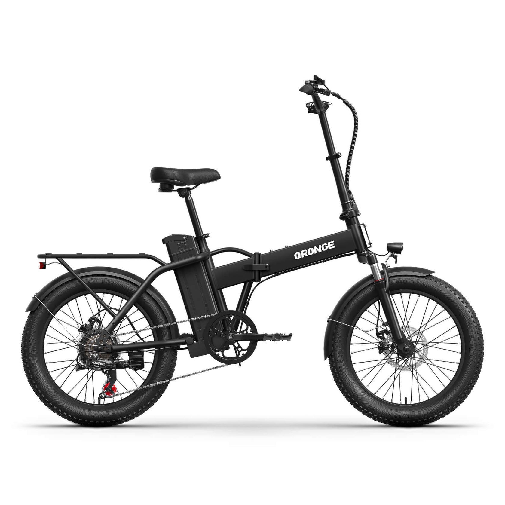 Qronge 1000W Folding Electric Bike for Adults 28mph 70Miles Max Range 20" Fat Tire Foldable Ebikes 48V 13.5AH Battery E-Mountain Bikes, UL2849 by SGS