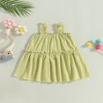 thumbnail image 2 of PENGXIANG Bébé Fille Robe de Lin d'Été Sans Manches Volants Bébé Princesse Mignonne Robes Robe de Soleil, 2 of 6