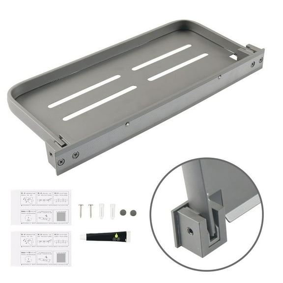 Aluminum Folding RV Storage Rack Bathroom Wall Storage for RVs and Campers