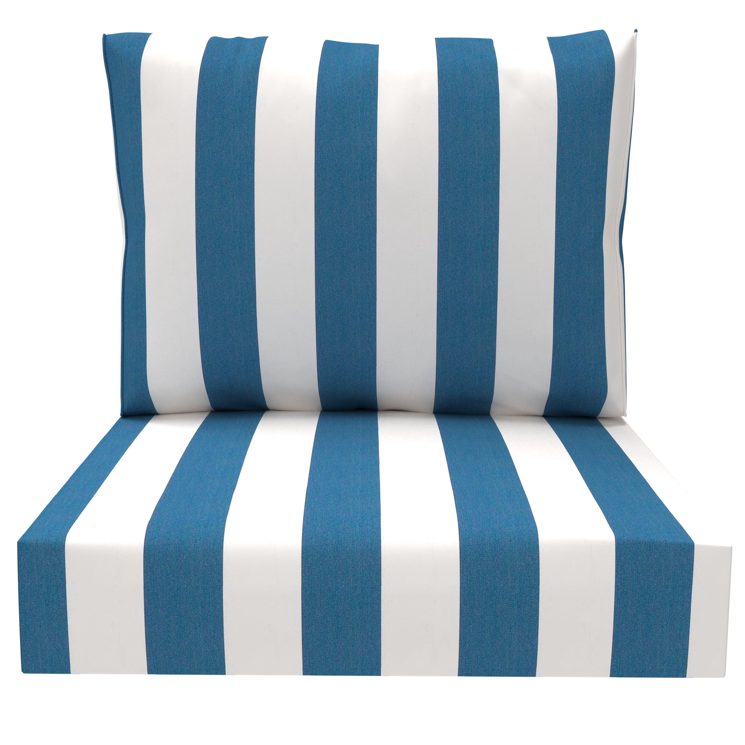 Covers&All Outdoor Sunbrella Deep Seat Cushion Set, Water, UV & Fade Resistant Patio Chair Cushions, High-Density 5" Thick Seat & Back Cushions for Outdoor Furniture