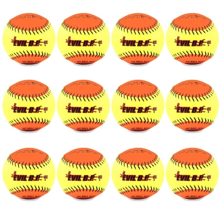 Evil Sports12 Inch BP52 Softballs, The Original Two Tone Training Balls For Batting And Pitching Practice, Fastpitch or Slowpitch