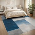 thumbnail image 3 of ODIKA 8'x10' Washable Area Rug Non-Slip Chair-Friendly Mat Livingroom Abstract Brushstroke Watercolor Blocks Neutral Grey for Dining Room, Large Office, Lounge, 3 of 7