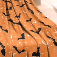 thumbnail image 3 of Halloween Bats with Moons and Stars Blanket,Comfortable Soft Lamb Wool Throw Blanket,All Season,Warm Lightweight Blankets for Sofa Bed Couch Living Room Chair,40"x50", 3 of 4