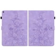 thumbnail image 1 of FJLBDE Case for Amazon Fire HD 10 7th/9th Gen, 2017/2019, Embossed Flower PU Leather Flip Wallet Folio Stand Cover, Purple, 1 of 7