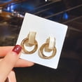 thumbnail image 3 of Grandest Birch Ear Studs Geometric Skin-friendly Silver Plated Elegant Women Earrings for Dating Silver Plated Multi-color, 3 of 8