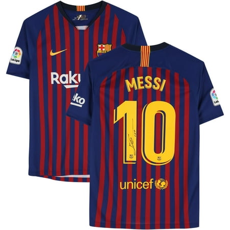 Lionel Messi Barcelona Autographed 2018-19 Home Jersey - ICONS - Fanatics Authentic Certified