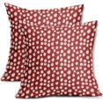 thumbnail image 1 of Housses de Coussin de Noël Rouges 18x18 Laissez-le Neiger Housses de Coussin Décoratives Ensemble de 2 Flocons de Neige Arbre de Noël Housse de Coussin pour Décorations de Vacances d'Hiver Canapé Extérieur, 1 of 6