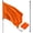 Orange, variant on KHAMPA Color Guard Flags with Pole- Blue Lightweight Spinning Flags for Performances - Durable Construction - Ideal for Marching Bands, Drum Corps, and Dance Teams