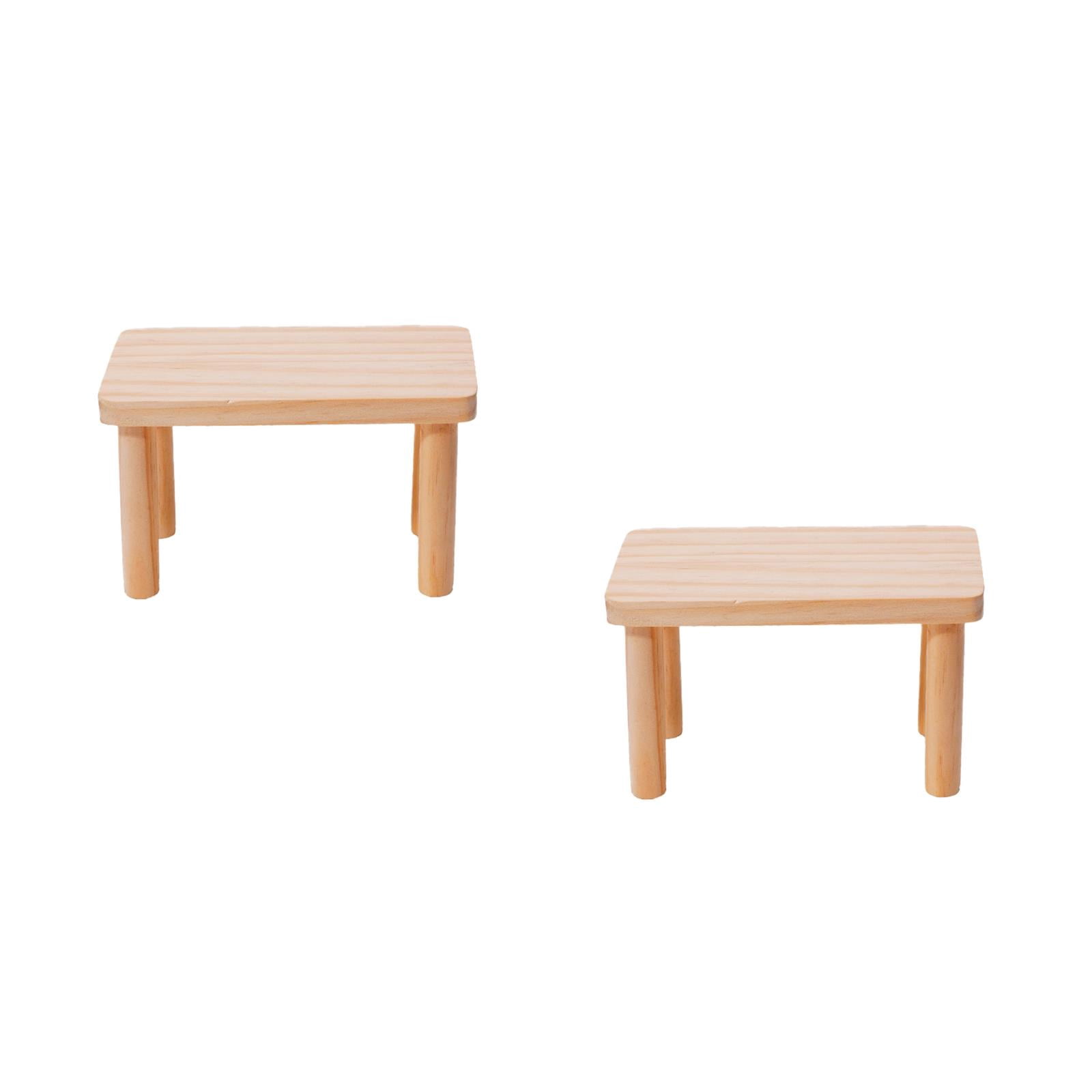 YSNOOWE Khaki Wooden Hamster Platform for Pet Use with Anti-Biting Design 2Pcs