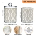 thumbnail image 5 of Yayeee 4 Pack Qtip Holder Bathroom Cotton Swab Canister with Lid Clear Dispenser Set, Light Gray Pattern, 5 of 6